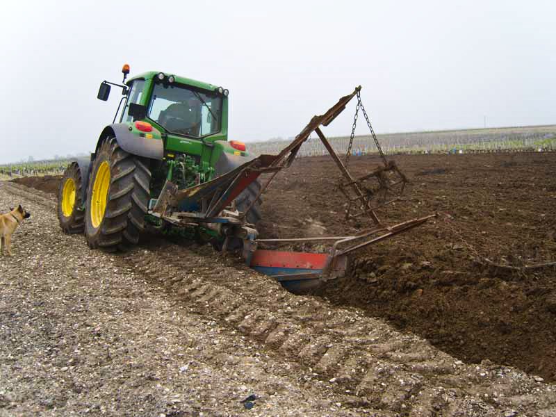 travail du sol à l'aide d'un décompacteur