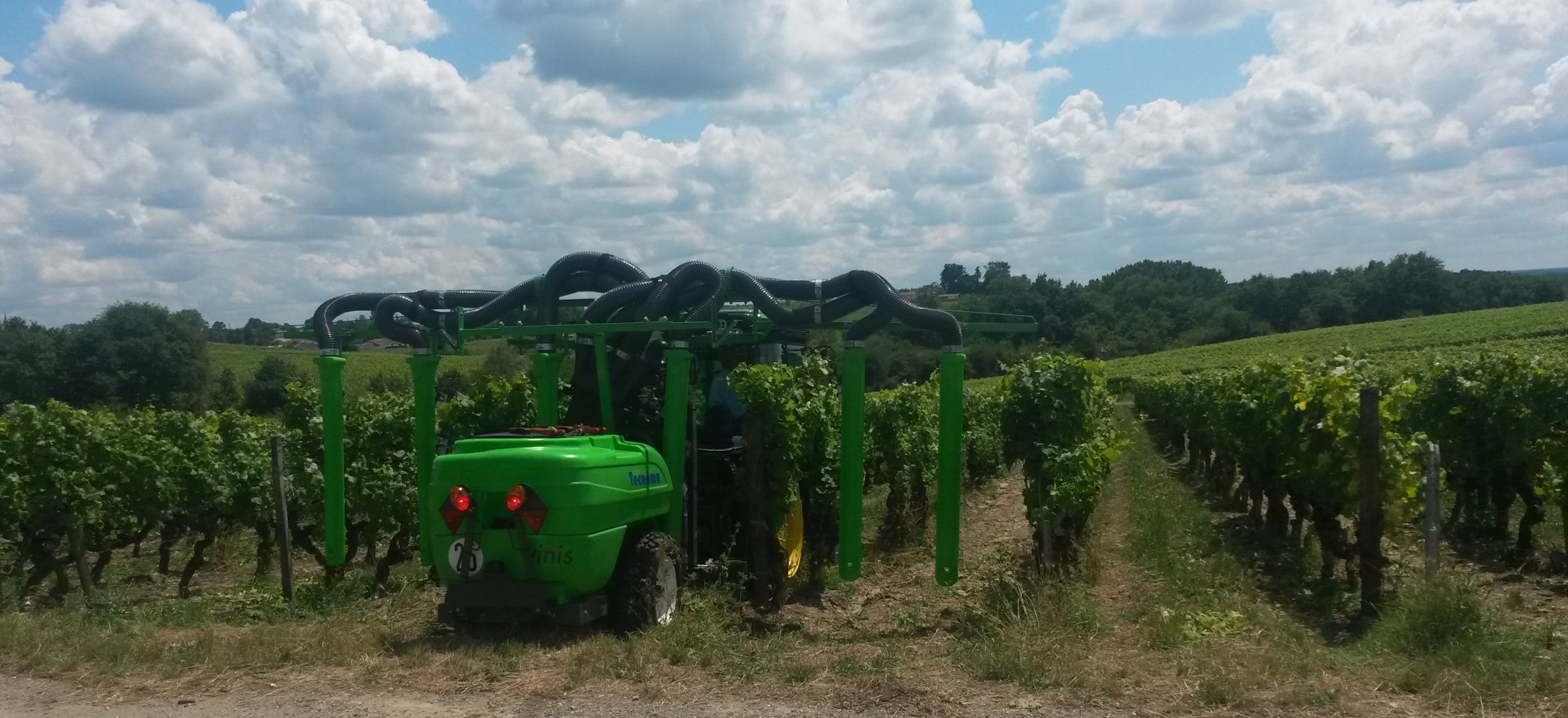 Pulvérisateur dans les vignes