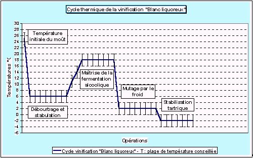 Cycle thermique de la vinification blanc liquoreux