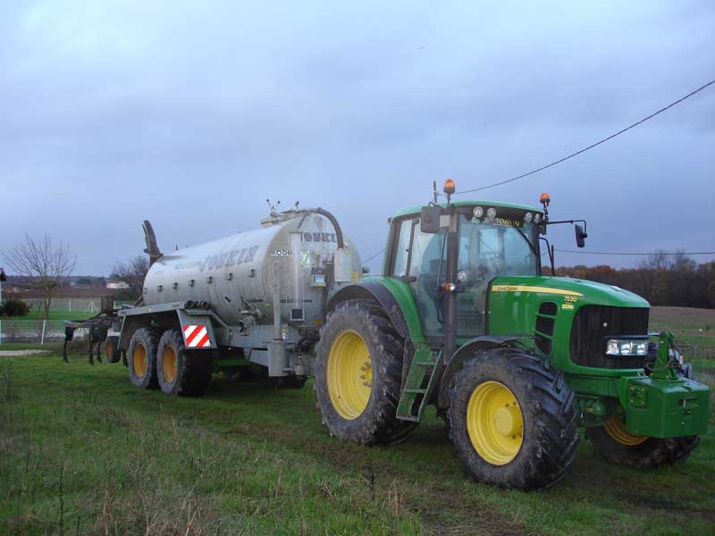 Epandage par la tonne a lisier