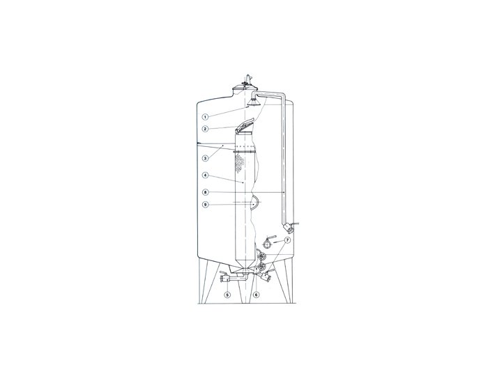 ALBRIGI SUPERTANK Cuve à chapeau immergé